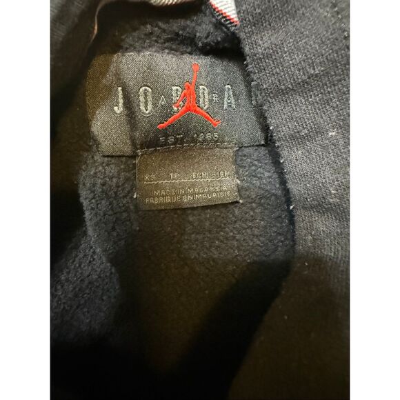 Nike Air Jordan Men's MJ Flight MVP OK Graphic Fleece Hoodie Black XS - Picture 8 of 9